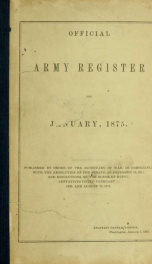 Official army register for .. 1875_cover