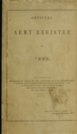 Official army register for .. 1868_cover