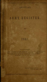 Official army register for .. 1863_cover