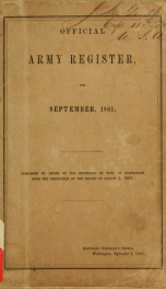 Official army register for .. 1861_cover
