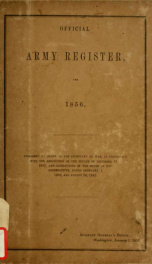 Official army register for .. 1856_cover