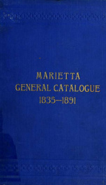 General catalogue, Marietta College, 1835-1891_cover