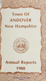 Report by the selectmen of the town of Andover, for the year ending . 1980_cover