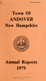 Report by the selectmen of the town of Andover, for the year ending . 1979_cover