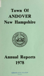 Report by the selectmen of the town of Andover, for the year ending . 1978_cover