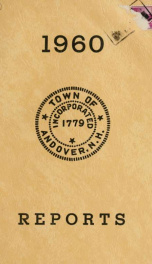 Report by the selectmen of the town of Andover, for the year ending . 1960_cover