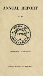 Report by the selectmen of the town of Andover, for the year ending . 1959_cover