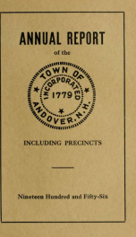 Report by the selectmen of the town of Andover, for the year ending . 1956_cover