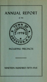 Report by the selectmen of the town of Andover, for the year ending . 1955_cover