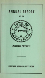 Report by the selectmen of the town of Andover, for the year ending . 1954_cover