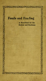 Feeds and feeding : a hand-book for the student and stockman_cover