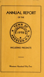 Report by the selectmen of the town of Andover, for the year ending . 1952_cover