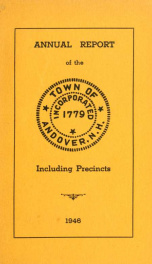 Report by the selectmen of the town of Andover, for the year ending . 1946_cover