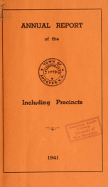 Report by the selectmen of the town of Andover, for the year ending . 1941_cover