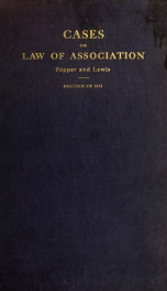 Cases on the law of association_cover