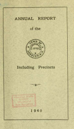 Report by the selectmen of the town of Andover, for the year ending . 1940_cover