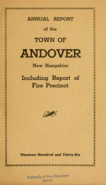 Report by the selectmen of the town of Andover, for the year ending . 1936_cover