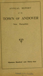 Report by the selectmen of the town of Andover, for the year ending . 1934_cover