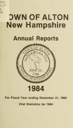 Report of the financial standing of the Town of Alton for the fiscal year ending .. 1984_cover