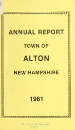 Report of the financial standing of the Town of Alton for the fiscal year ending .. 1981_cover