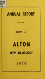 Report of the financial standing of the Town of Alton for the fiscal year ending .. 1974_cover