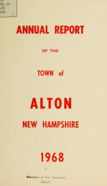 Report of the financial standing of the Town of Alton for the fiscal year ending .. 1968_cover