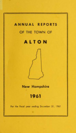 Report of the financial standing of the Town of Alton for the fiscal year ending .. 1961_cover