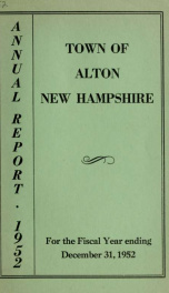 Report of the financial standing of the Town of Alton for the fiscal year ending .. 1952_cover