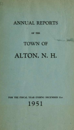 Report of the financial standing of the Town of Alton for the fiscal year ending .. 1951_cover