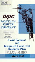 1993 load forecast and integrated least cost resource plan 1993 v.1_cover
