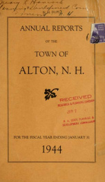 Report of the financial standing of the Town of Alton for the fiscal year ending .. 1944_cover