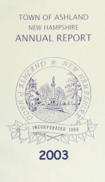 Annual report of the officers of the Town of Ashland 2003_cover