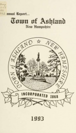 Annual report of the officers of the Town of Ashland 1993_cover