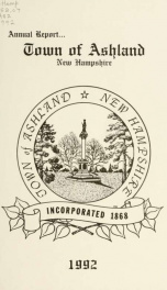 Annual report of the officers of the Town of Ashland 1992_cover