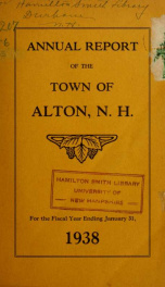 Report of the financial standing of the Town of Alton for the fiscal year ending .. 1938_cover