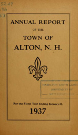 Report of the financial standing of the Town of Alton for the fiscal year ending .. 1937_cover