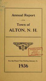 Report of the financial standing of the Town of Alton for the fiscal year ending .. 1936_cover