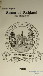 Annual report of the officers of the Town of Ashland 1988_cover