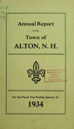 Report of the financial standing of the Town of Alton for the fiscal year ending .. 1934_cover