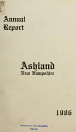 Annual report of the officers of the Town of Ashland 1986_cover