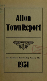 Report of the financial standing of the Town of Alton for the fiscal year ending .. 1931_cover