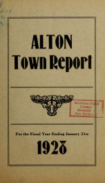 Report of the financial standing of the Town of Alton for the fiscal year ending .. 1928_cover