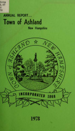 Annual report of the officers of the Town of Ashland 1978_cover