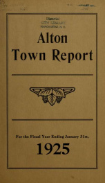 Report of the financial standing of the Town of Alton for the fiscal year ending .. 1925_cover