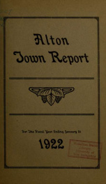 Report of the financial standing of the Town of Alton for the fiscal year ending .. 1922_cover