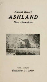 Annual report of the officers of the Town of Ashland 1950_cover