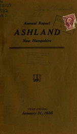 Annual report of the officers of the Town of Ashland 1935_cover