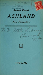 Annual report of the officers of the Town of Ashland 1926_cover