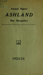 Annual report of the officers of the Town of Ashland 1924_cover