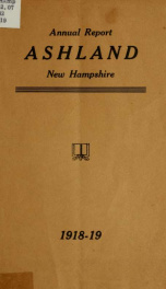 Annual report of the officers of the Town of Ashland 1919_cover